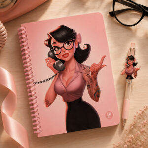 Coffret Cahier & Stylo Rétro Pop – Pink Power Club