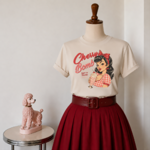 Cherry Bomb – T-shirt rétro pin-up