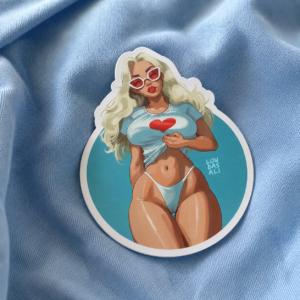 Sticker pin-up Summer Crush