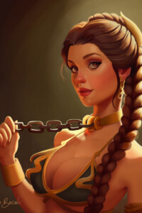 Fanart Leia style pin-up – buste personnalisé Star Wars par Lou Basali